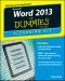 [Dummies 01] • Word® 2013 eLearning Kit For Dummies